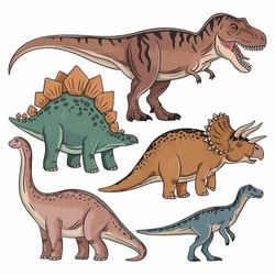 Hand Drawn Dinosaur Illustrations Collection