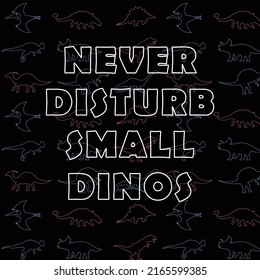 Hand drawn dinosaur seamless pattern with typography background elements and can be used for t-shirt