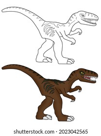 Hand drawn dinosaur vector illustration