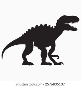 Hand drawn dinosaurs animal silhouette