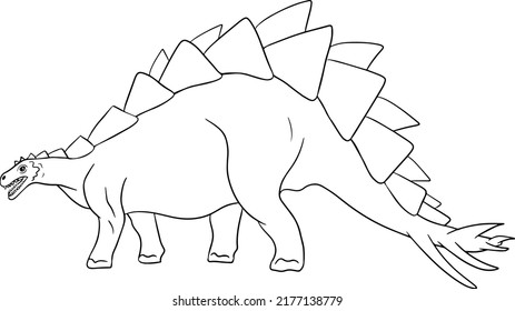 Hand drawn dinosaurs. Vector prehistoric animals illustration. Coloring book with dinosaurs