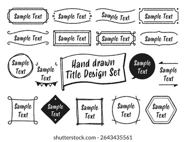 Hand drawn direction design illustration set