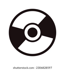 Hand Drawn disc in doodle style isolated on background