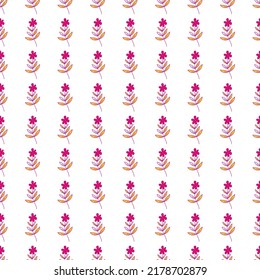 Patrón sin fisuras de flor de colmena dibujada a mano. Sencillo fondo de pantalla de campo floral. Diseño para tela, impresión textil, papel de envoltura, cubierta, superficie