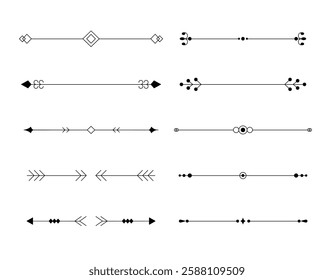 Hand Drawn Divider, Floral Borders Vector. Doodle dividers hand drawn line borders vector image Doodle Dividers Hand Drawn Line Borders Wedding Decoration Elements.