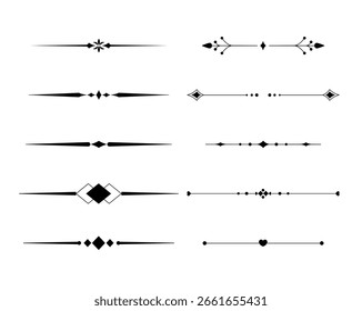 Handgezeichneter Teiler, floraler Rahmen, Vektor. Doodle Dividers handgezeichnete Linien Ränder Vektorbild Doodle Dividers handgezeichnete Linien Ränder Hochzeit Dekoration Elemente.
