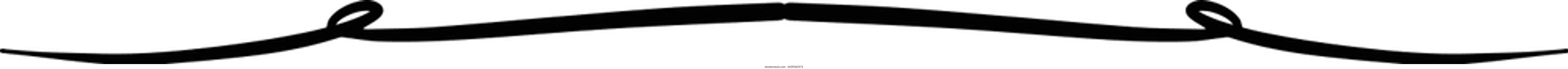 Hand drawn divider icon vector illustration design element of swish, swash, swoosh underline swirl squiggle stroke line
