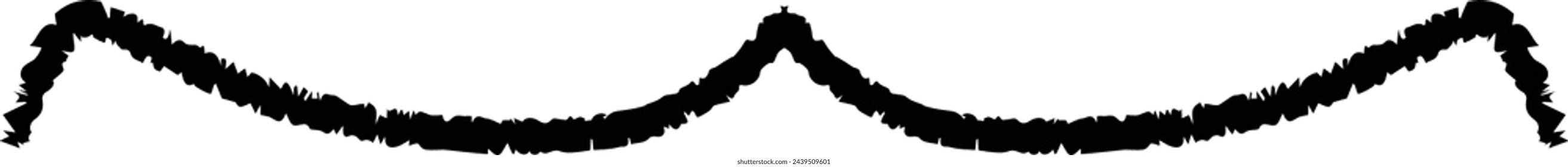 Hand drawn divider icon vector illustration design element of swish, swash, swoosh underline swirl squiggle stroke line
