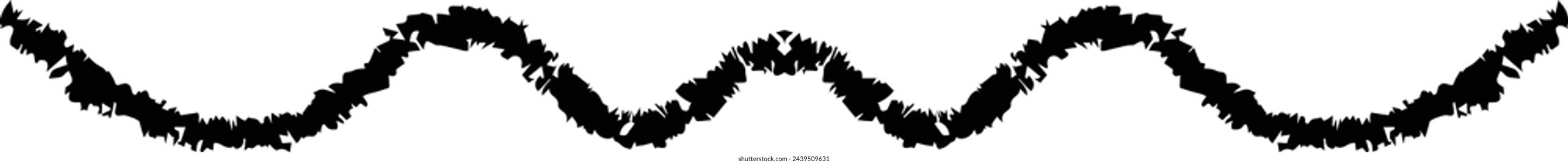 Icono de divisor dibujado a mano ilustración vectorial elemento de diseño de swish, swash, swoosh subrayado línea de trazo de squiggle
