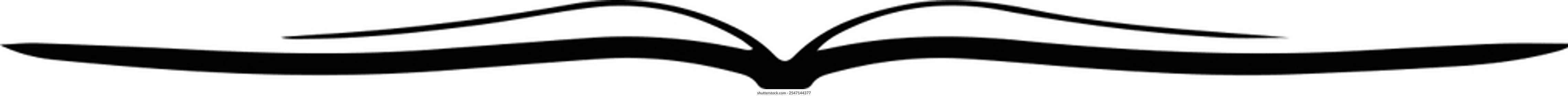 Hand drawn divider icon vector illustration design element of swish, swash, swoosh underline swirl squiggle stroke line