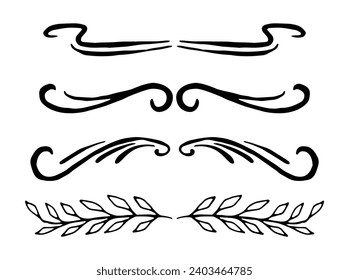 Hand drawn divider pack element	