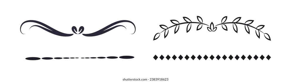 Hand drawn divider set collection