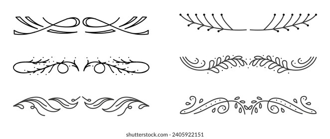 Hand drawn divider set collection	