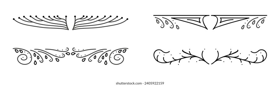 Hand drawn divider set collection	
