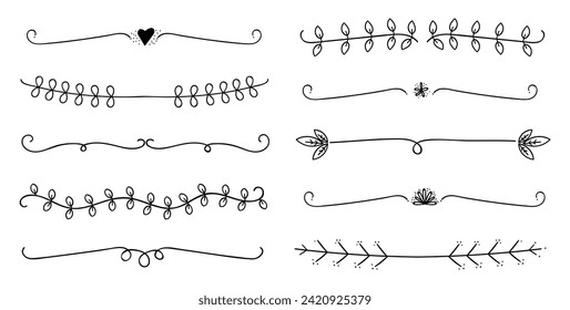 Hand drawn dividers ornaments art