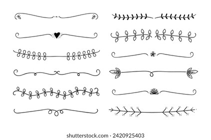 Hand drawn dividers ornaments art