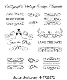 Hand drawn dividers set. Ornamental decorative elements. ornate elements design. Vector illustration.