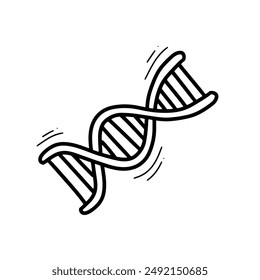 Hand Drawn DNA Illustration. Doodle Vector. Isolated on White Background - EPS 10 Vector