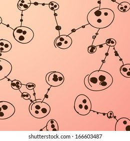 hand drawn DNA molecule