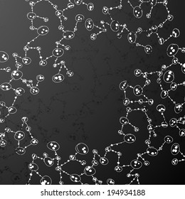 hand drawn DNA molecule