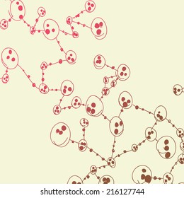 hand drawn DNA molecule