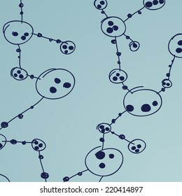 hand drawn DNA molecule