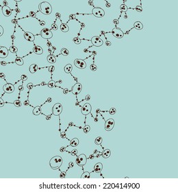 hand drawn DNA molecule