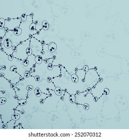 hand drawn DNA molecule