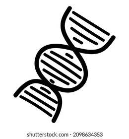 Icono de estructura de ADN dibujado a mano en forma de doodle aislado