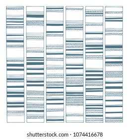 Hand drawn DNA test seamless pattern. Genetic testing endless vector texture on white background.