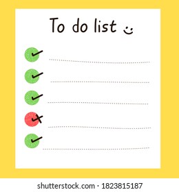 Hand drawn to do with check mark isolated on white background vector.