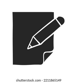 Hand drawn Document edit vector illustration