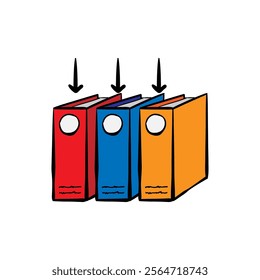 Hand drawn document holder illustration isolated. Suitable for presentation, web, graphic design needs 