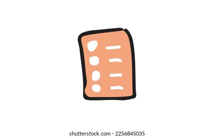 Icono de documento dibujado a mano aislado en un vector de fondo blanco