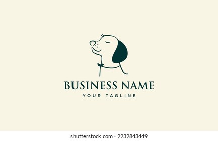 hand drawn dog head logo
