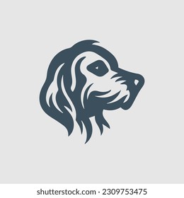 Hand drawn Dog head vector logo