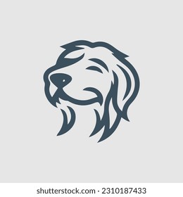 Hand drawn Dog head vector logo