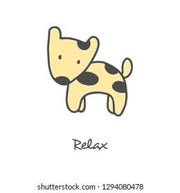 Hand drawn dog icon