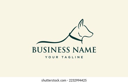 hand drawn dog logo design