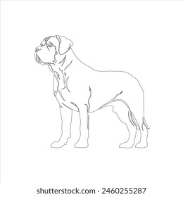 Hand drawn dog outline illustration