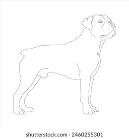 Hand drawn dog outline illustration