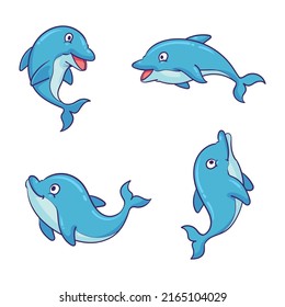 Hand Drawn Dolphin Collection 1