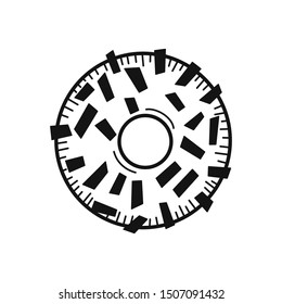 Hand drawn Donut isolated on a white. Great for menu, poster or label. Vector illustration.
