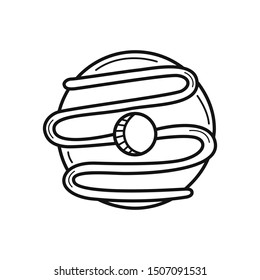 Hand drawn Donut isolated on a white. Great for menu, poster or label. Vector illustration.