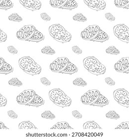 fundo de padrão sem emenda de rosca desenhado à mão