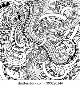 Hand drawn doodle abstract background. Vector illustration - eps 10.