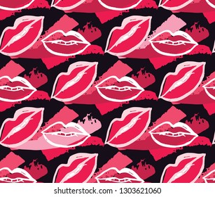 Hand drawn doodle abstract fashion pattern background
