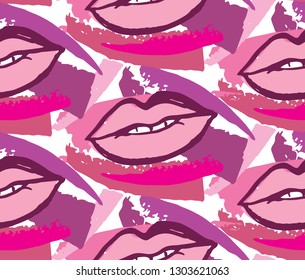 Hand drawn doodle abstract fashion pattern background