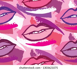Hand drawn doodle abstract fashion pattern background