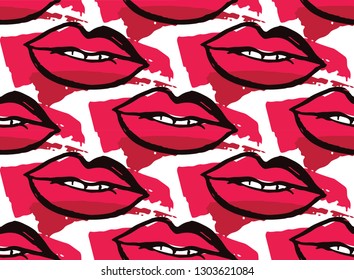 Hand drawn doodle abstract fashion pattern background
